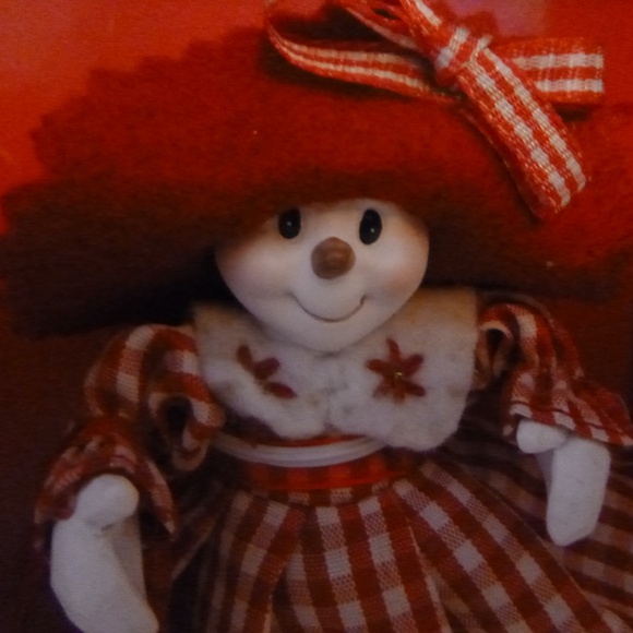 KURT ADLER  RAG DOLL ORNAMENT w/BOOTS & PURSE Snow Pretties w/BONUS XMAS CARD - Picture 6 of 13
